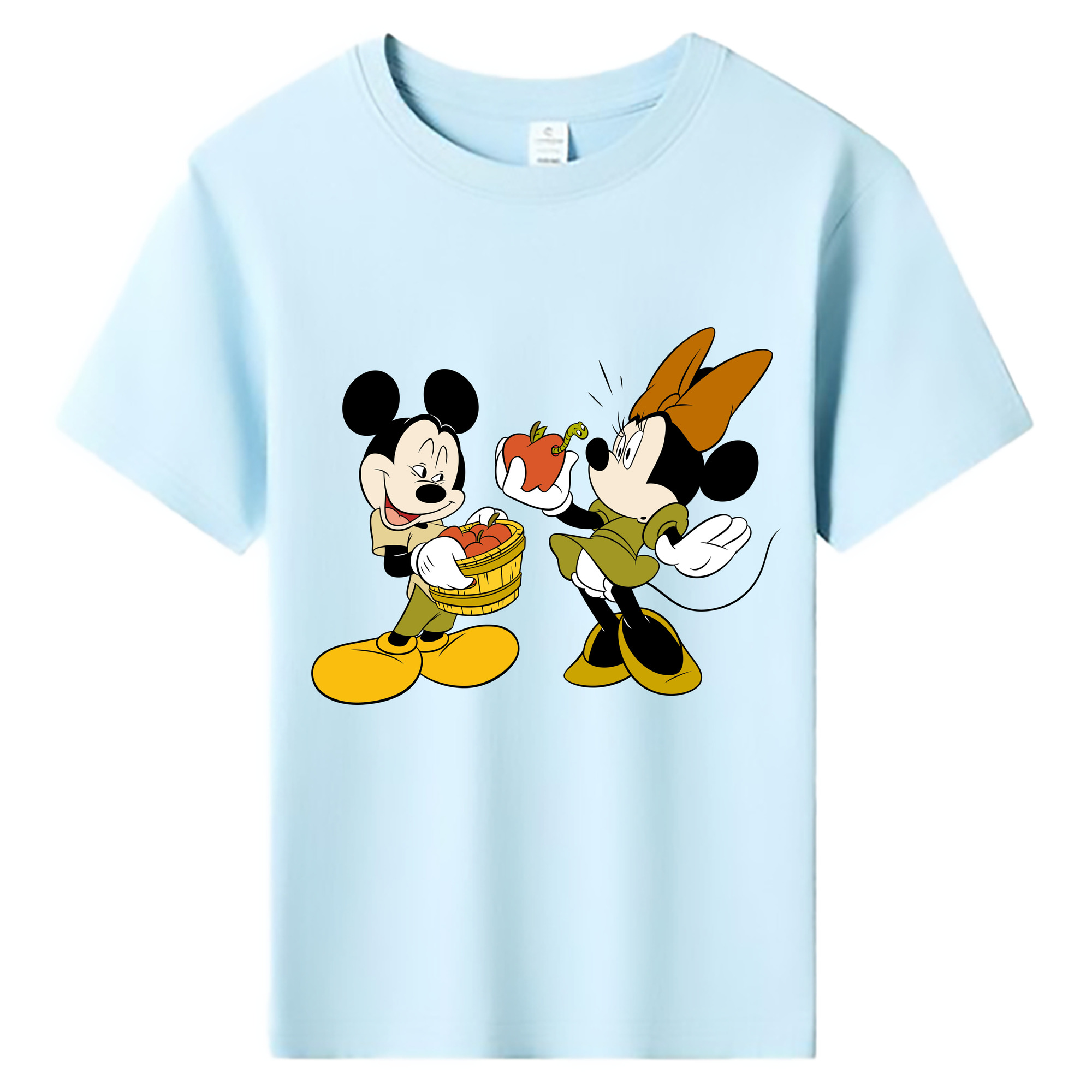 ミッキーマウス Mickey Mouse 綿100％キッズTシャツ（フロントプリント）